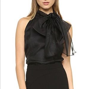 MILLY bow halter blouse